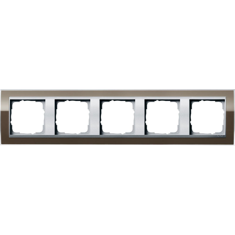 Gira - Abdeckrahmen 5fach 0215766 klar braun