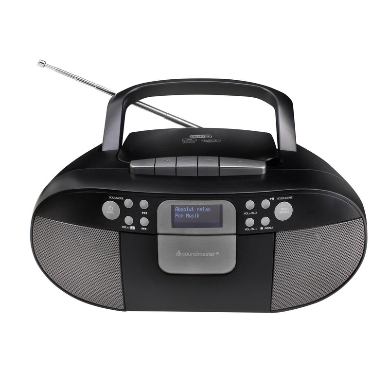 Soundmaster - Radio DAB+/CD Boombox SCD7800SW sw MP3,USB,Kassette