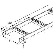 Niedax - Kabelleiter KLM 100.603 F − 6 Meter