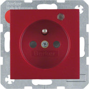 Berker - Steckdose Glas rt matt 6765091915 Kontroll-LED