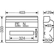 Hensel - Installationskleinverteiler Automatengehäuse KV 9118 18TE 18x18mm IP65