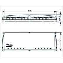 Telegärtner - Patchpanel Kupfer Mini-Verteiler leer 100021394 MPD12 apws TH35