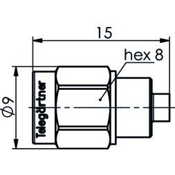 Telegärtner - Abschlusswiderstand SMA-Abschlusswiderstand 100024781 (M)TA, 1W,23db,6GHz