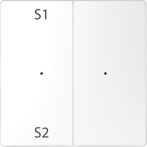 Merten - Abdeckung/Bedienelement für Installationsschalterprogramme Wippe f. Tastermodul 2f. MEG5226-6035 Szene1/2 blank lotws