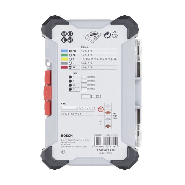 Bosch - Werkzeugset Extra Hard Schrauberbit- 2607017728VE(35) und CYL-3 Bohrer-Set − 3 Packung