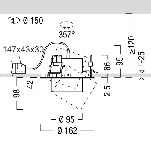 Zumtobel Group - Downlight/Strahler/Flutlicht LED - Einbaustrahler V2 - RM2400 - #62925957 940