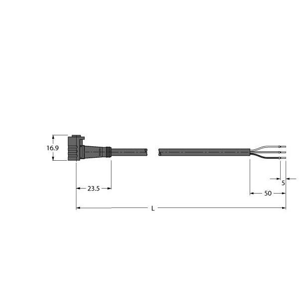 Turck - Konfektioniertes Sensor-Aktor-Kabel Aktuator- u. Sensorleitung PKW3Z-10/TEL PVC − 1 Stück