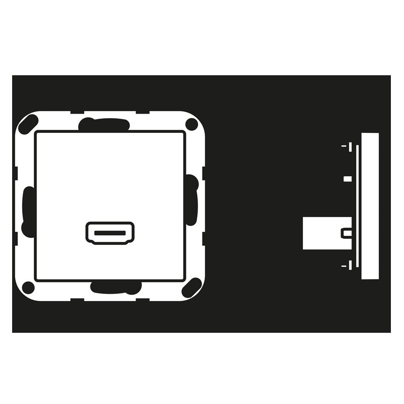 Jung - Multifunktions-Anschlussdose Multimediadose HDMI MA A 1112 ANM anthrazit matt