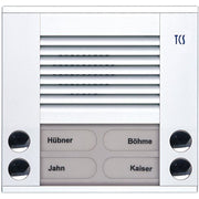TCS Tür Control - Türstation für Türkommunikation Audioaußenstation 2-reihig PES04-WS/04 4 Tasten AP weiß