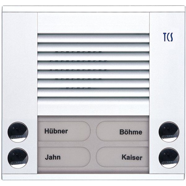 TCS Tür Control - Türstation für Türkommunikation Audioaußenstation 2-reihig PES04-WS/04 4 Tasten AP weiß
