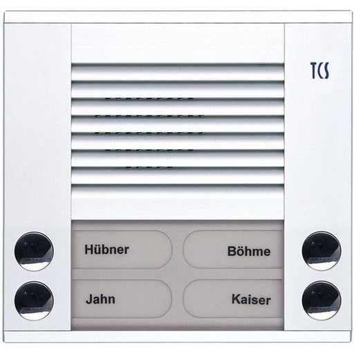 TCS Tür Control - Türstation für Türkommunikation Audioaußenstation 2-reihig PES04-WS/04 4 Tasten AP weiß