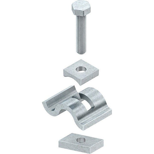 Niedax - Befestigungselement für Stiel/Profilschiene Spannklaue SPKGM 25 F (1Paar) − 1 Packung