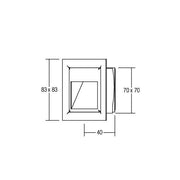 Brumberg Leuchten - Orientierungsleuchte LED-Wand-EB-Leuchte alu P3729Y Power-LED or, 1W