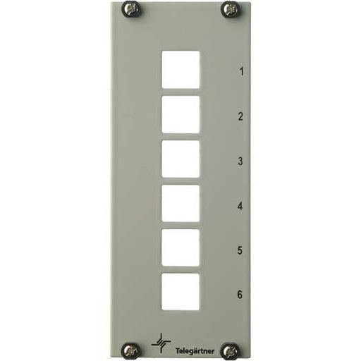 Telegärtner - Moduleinsatz für Patchpanel LWL Teilfrontplatte 3HE/7TE 100021456 elox.,f.6xSC,STSC,MT