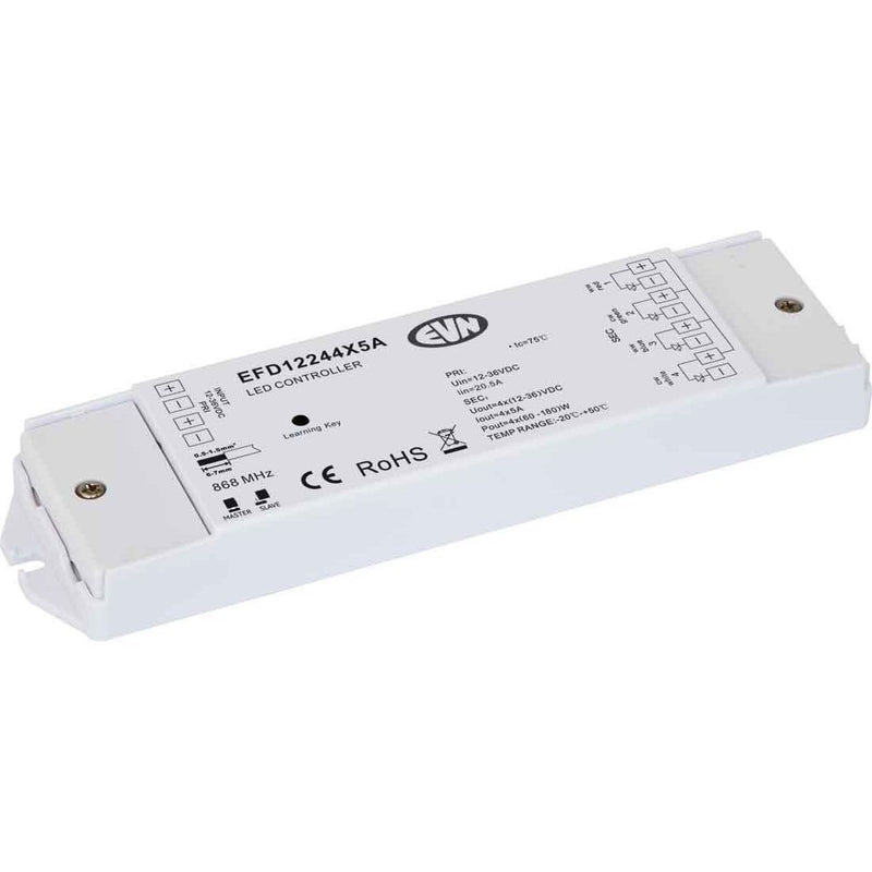 EVN Lichttechnik - Steuergerät für Leuchten LED-Funk-Steuerung EFD12244X5A 868MHz 240-720W