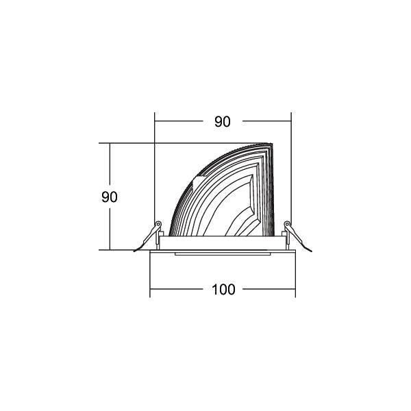 Brumberg Leuchten - Downlight/Strahler/Flutlicht LED-Einbaurichtstrahler 88242173DA 3000K
