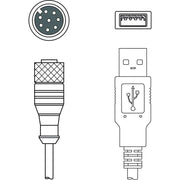 Leuze - Konfektioniertes Sensor-Aktor-Kabel Anschlussleitung KB M12A-8P-USB-3000 − 1 Stück