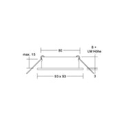 Brumberg Leuchten - Downlight/Strahler/Flutlicht Einbaumodul quadratisch 45010180 strukturschwarz