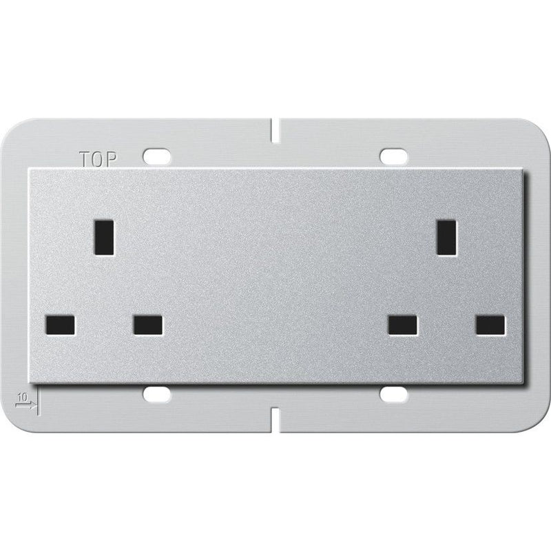 Gira - Steckdose Doppelsteckdose 13A 278226 alu