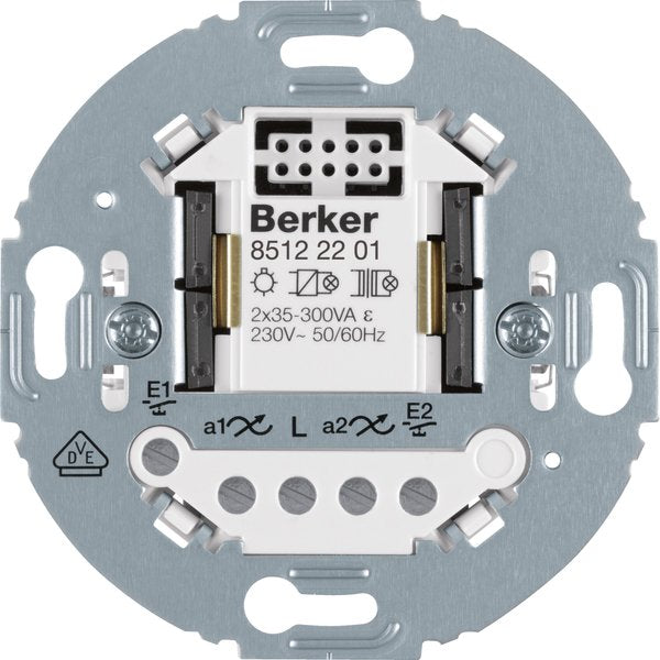 Berker - Elektronischer Schalter Universal-Schalteinsatz 2f 85122201 2-Draht Tragring rd