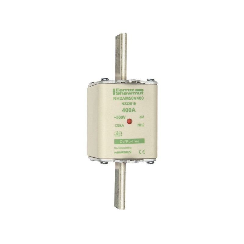 Mersen - Messersicherung Sicherungseinsatz NH aM NH2AM50V400 Gr.2 400A sfü KM − 3 Stück