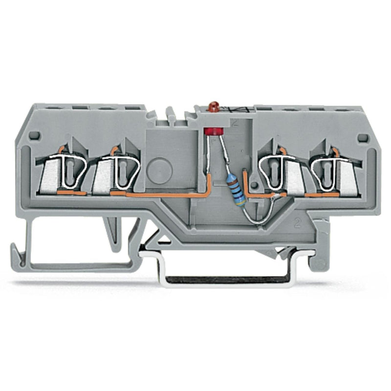 WAGO - Bauelement-Reihenklemme Bauelementklemme 279-809/281-413 Leiter,LEDrot,grau − 100 Stück