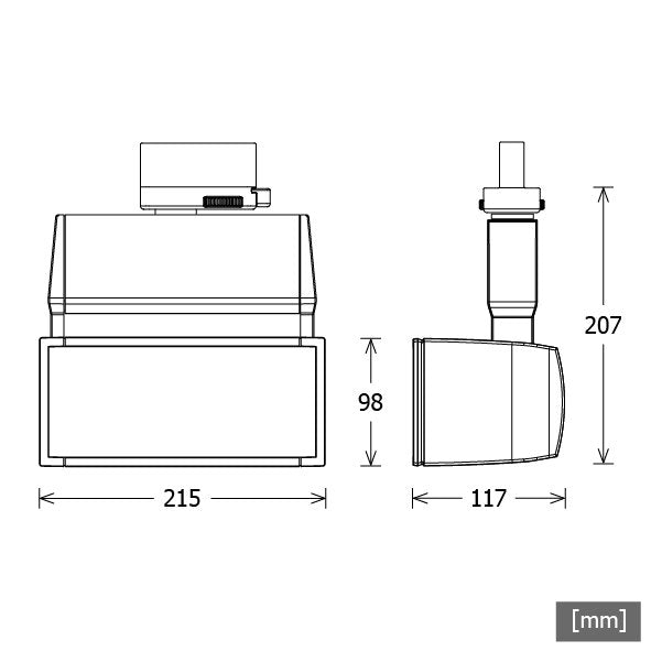 LTS Licht&Leuchten - Downlight/Strahler/Flutlicht LED-Stromschienenstrahler EL 304.40.2 SILBER 4000K silber