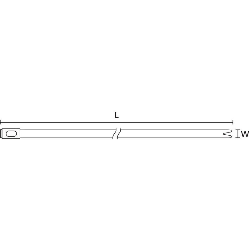 HellermannTyton - Kabelbinder MBT27SS 4,6x681 edelstahl − 100 Stück