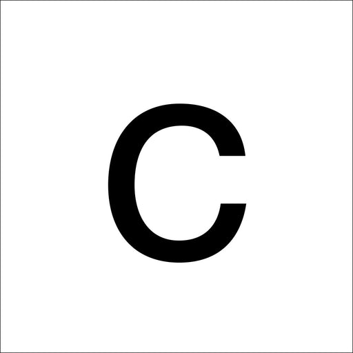RZB - Beschriftung Buchstaben/Zahlen Buchstabe "C" 99223.013.C sw 120mm groß