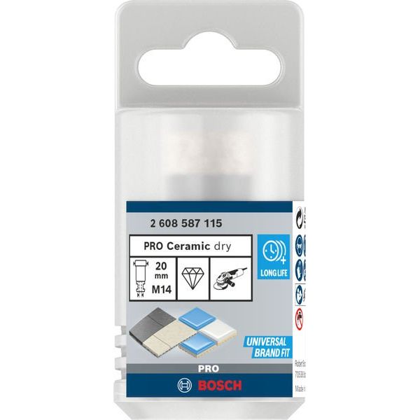 Bosch - Bohrer PRO Ceramic dry 2608587115 Trockenbohrkrone 20