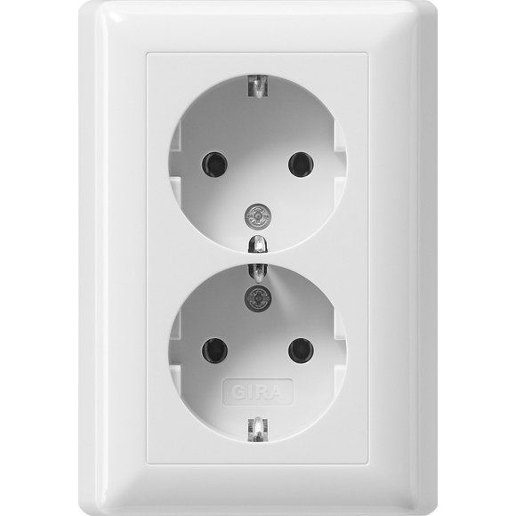 Gira - Steckdose Schuko-Doppelst.ds. rws-gl 078803 o. Kralle