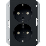 Gira - Steckdose Schuko-Steckdose 2f. sw 2735005 UP-Dose