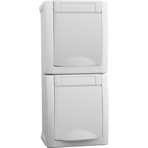 Panasonic - Steckdose 2-fach 90591186-DE senkrecht FR-AP weiß