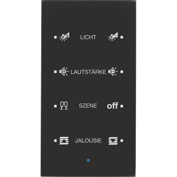 Berker - Bussystem-Tastsensor Glas-Sensor 4fach 75144935 schwarz