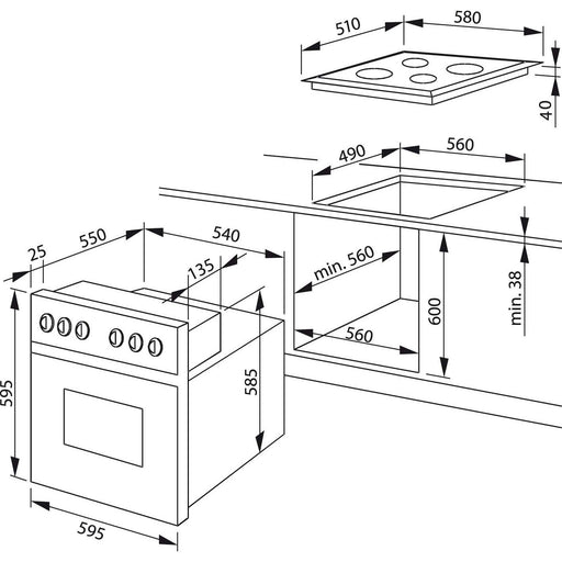 Amica - Herd EB-Herdset EHE 932 000 W FineDesign,K4.1,ws