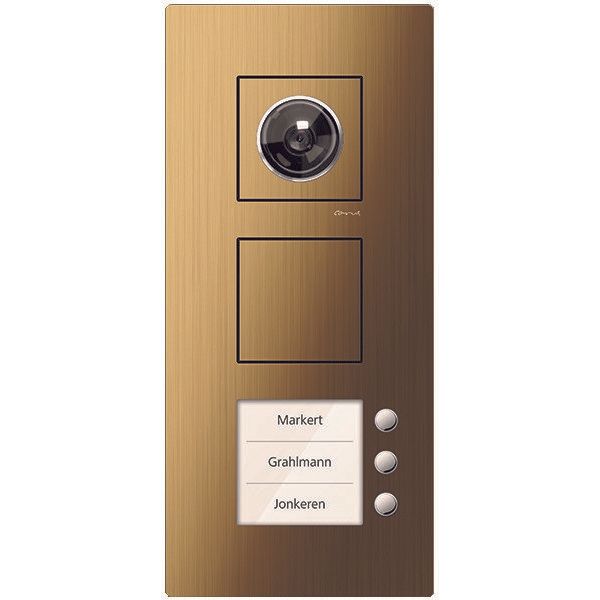 TCS Tür Control - Türstation für Türkommunikation Video Außenstation CAE2103-0151 3 Tasten, re, AP br