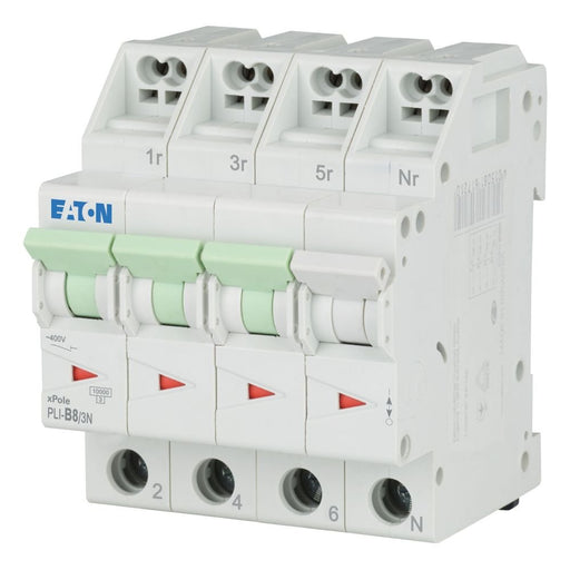 Eaton - Leitungsschutzschalter PLI-B8/3N B 8A, 3p+N Steckkl