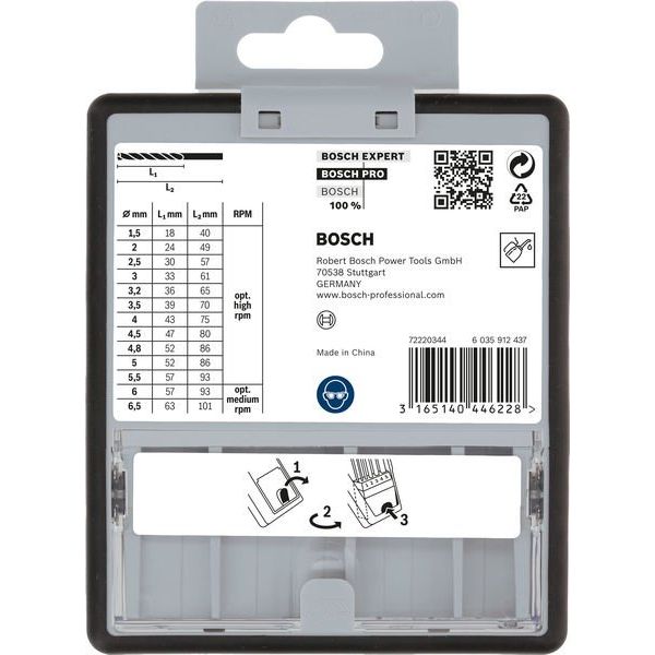 Bosch - Bohrer-Set PRO Metal HSS-G 2607010538 Spiralbohrer Set