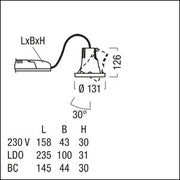 Zumtobel Group - Downlight/Strahler/Flutlicht LED-Decken-Einbauleuchte CAR EVO M #60817689 4000K