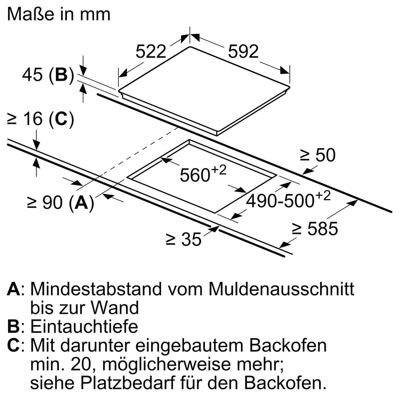 Bosch - Kochfeld EB-Kochfeld NKE611GA2E herdgesteuert(ET110)