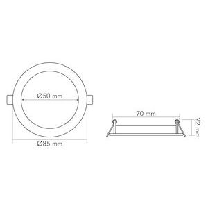Nobile - Decken-/Wandleuchte LED-Panel Flat IP44 1576035012 830, 350mA, ws