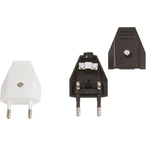 Bachmann - Schutzkontaktstecker Euroflachstecker 900.003 ws, m.Schraubanschl