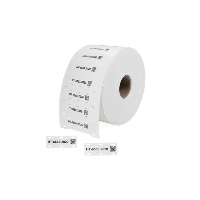 HellermannTyton - Kabelmarkierungssystem Kennzeichnungsschilder 556-83023(1000) 20x51mm wß 1000/Rol − 1000 Stück