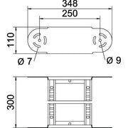 OBO Bettermann - Bogen für Kabelleiter Gelenkbogenelement LGBE 1130 FS