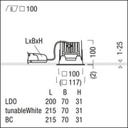 Zumtobel Group - Downlight/Strahler/Flutlicht LED - Einbauleuchte P - INF Q #60818014 3000K