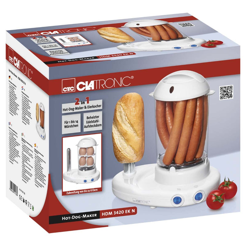 CLATRONIC - Eierkocher Hot-Dog-Maker/Eierkocher CTC HDM 3420 EK N ws − 6 Stück