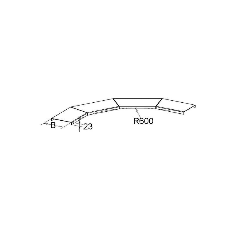 Niedax - Deckel Bogen für Kabeltragsystem GFK-Deckel für Bogen ULBGD 400 Breite 400mm