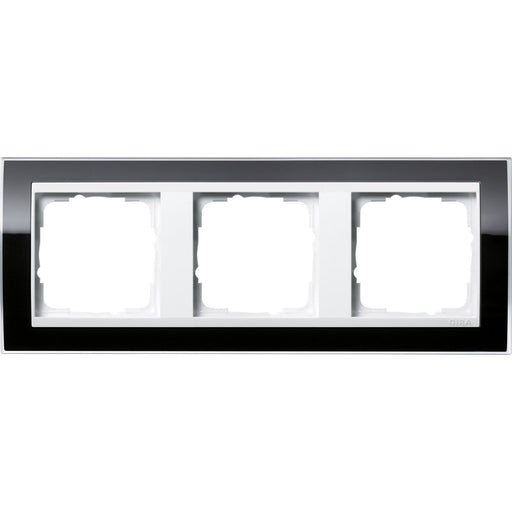 Gira - Abdeckrahmen 3fach 0213733 klar schwarz