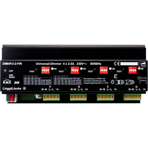 Lingg&Janke - Bussystem-Dimmaktor Universal-Dimmer 4-fach DIM4FU-2-FW 4x2,5A/570W − 1 Stück
