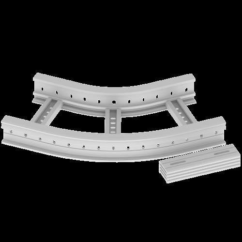 Unex - Bogen für Kabelleiter Flachbogen 45 Grad 67316-44 85x300 R300